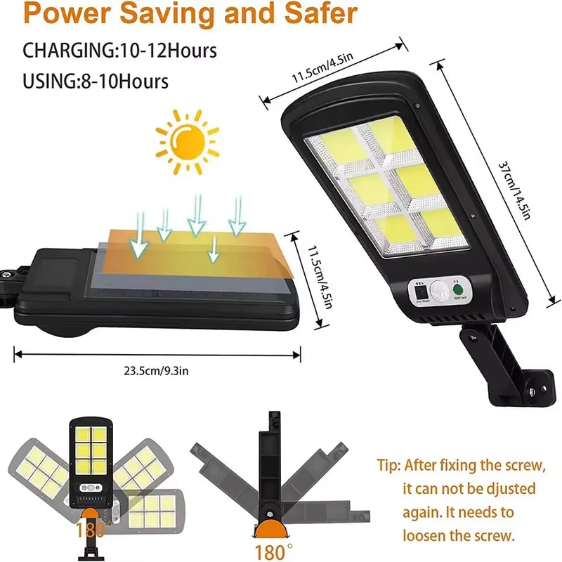 Luminária Solar Mini 60W com Sensor de Movimento e Controle Remoto – Iluminação LED Inteligente para Áreas Externas