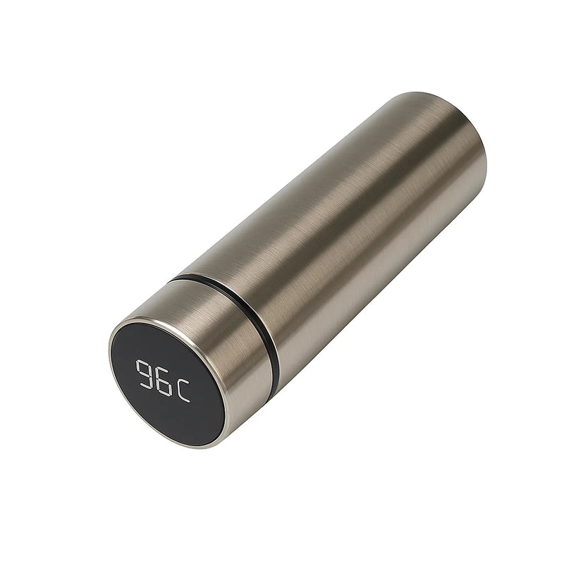 Garrafa Térmica Inox 500ml com Display Digital LED – Sensor de Temperatura Inteligente para Bebidas Quentes ou Geladas