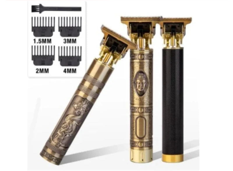 Máquina de Cortar Cabelo e Barba T9 Profissional – Sem Fio, Portátil, Recarregável USB, Aparador de Acabamento Masculino