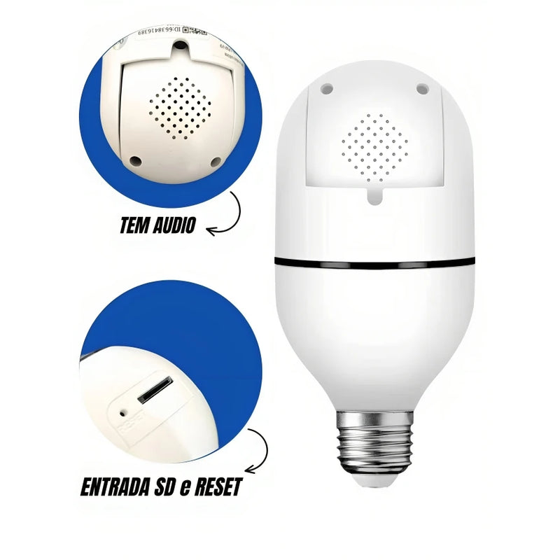 Câmera IP Lâmpada Smart Wi-Fi Full HD Visão Noturna Yoosee – Interna