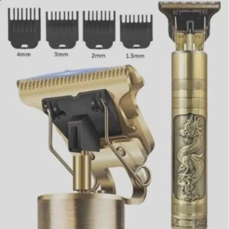 Máquina de Cortar Cabelo e Barba T9 Profissional – Sem Fio, Portátil, Recarregável USB, Aparador de Acabamento Masculino