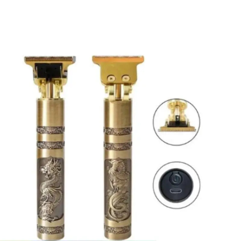 Máquina de Cortar Cabelo e Barba T9 Profissional – Sem Fio, Portátil, Recarregável USB, Aparador de Acabamento Masculino