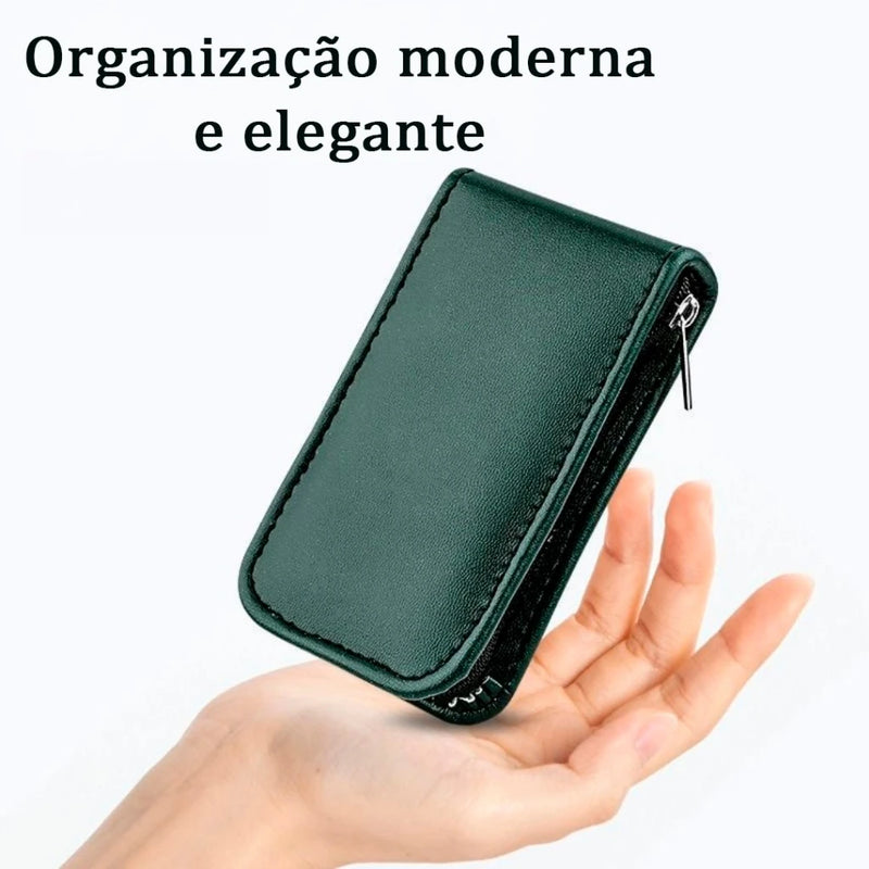 Conjunto Portátil de Manicure e Pedicure 7 Peças Aço Inoxidável Verde com Estojo