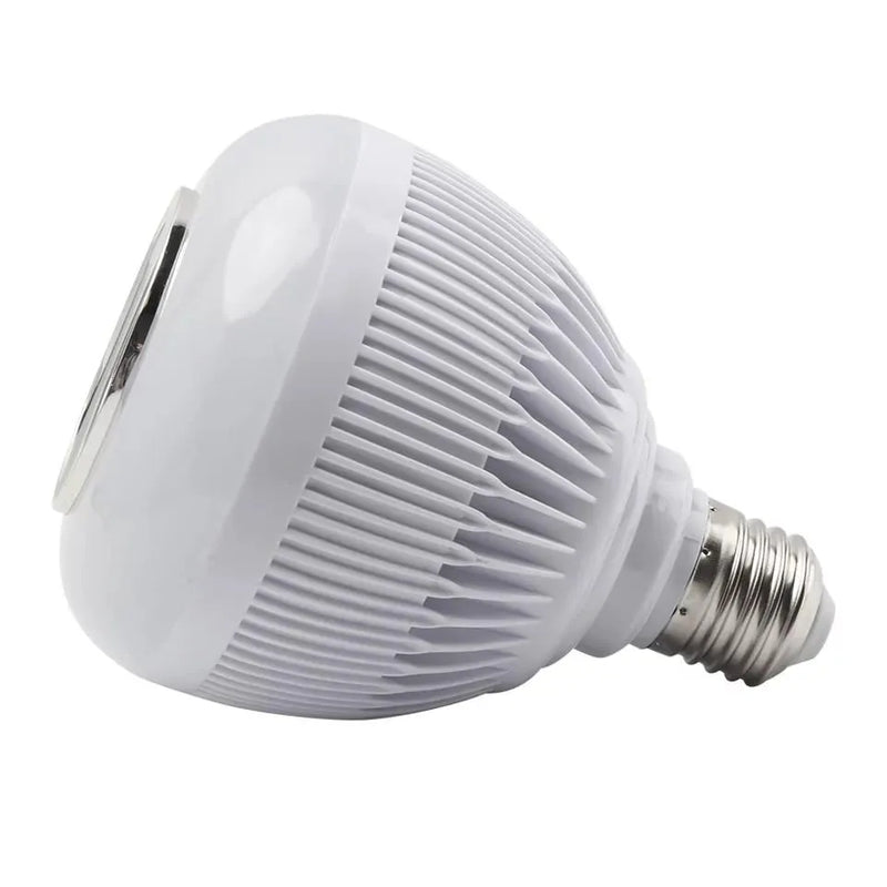 Lâmpada LED Bluetooth Musical 12W Bivolt com Controle Remoto e Cores Variadas