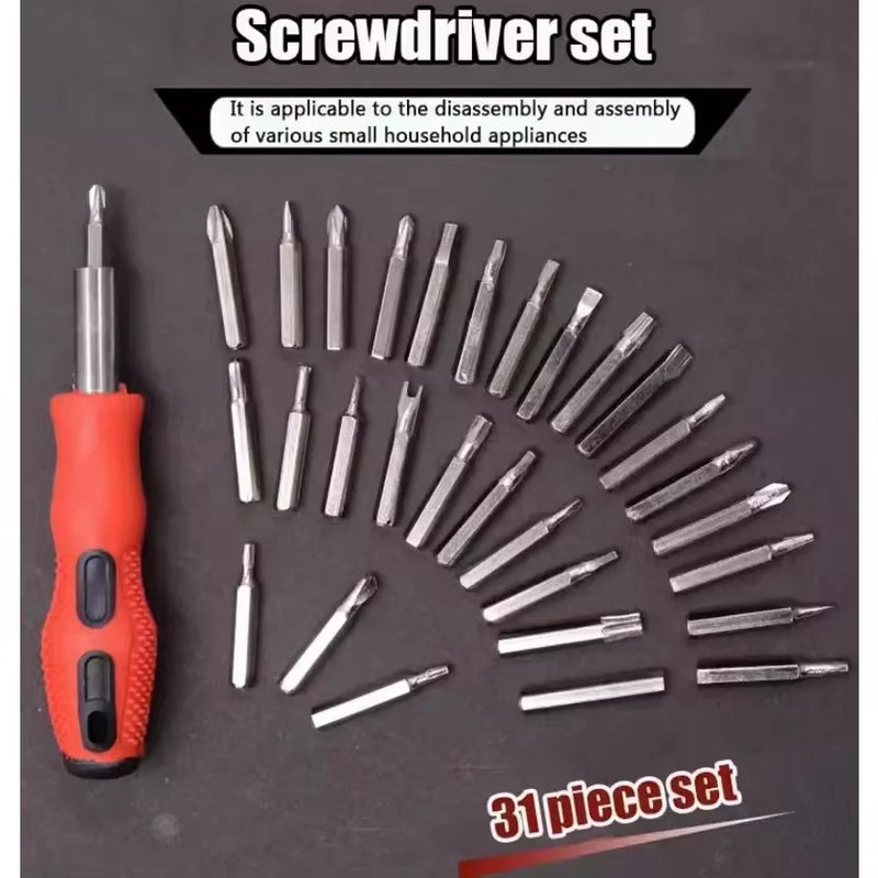 Kit Ferramentas 31 Peças de Precisão – Chaves Torx, Philips e Fenda para Reparo de Celular, Notebook e Eletrônicos