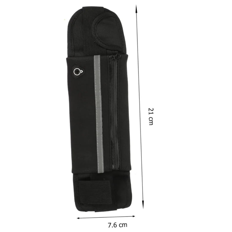 Pochete Esportiva Unissex Impermeável – Cintura Ajustável, Bolso para Celular e Suporte para Garrafa