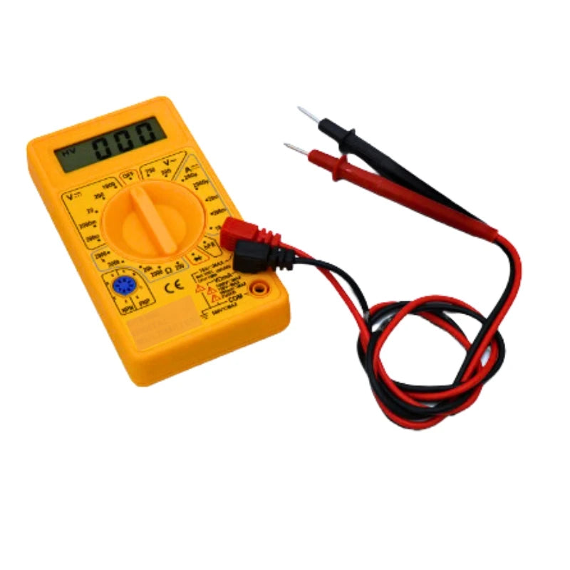 Multímetro Digital Portátil Profissional DT830 | Medidor de Tensão, Corrente, Resistência, Diodo e Transistor | Cabo de Teste Incluso