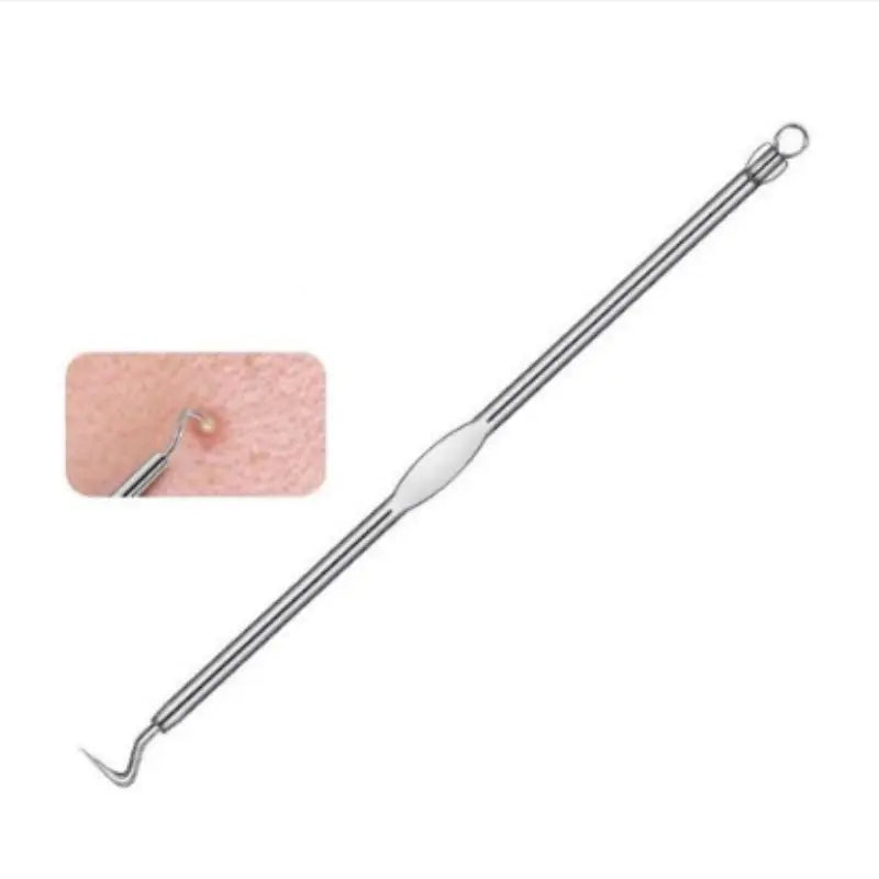 Kit Profissional Extrator de Cravos e Espinhas 4 Peças com Pinça, Agulhas Duplas e Estojo