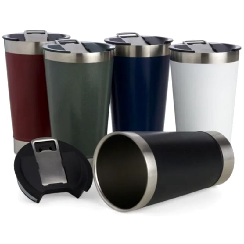 Copo Térmico Inox 473ml com Tampa e Abridor – Leve sua bebida sempre na temperatura ideal!