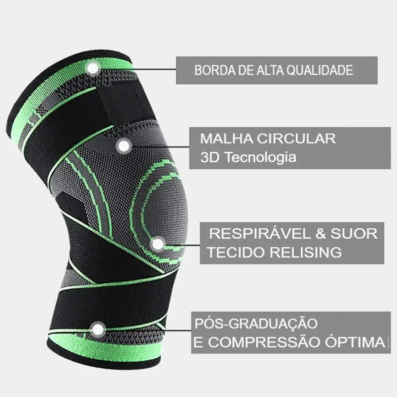 Kit com 2 Joelheiras de Compressão com Alças Ajustáveis – Mais Suporte, Conforto e Performance para Seus Treinos