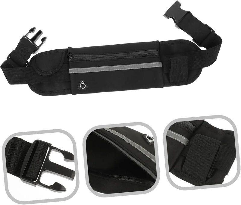 Pochete Esportiva Unissex Impermeável – Cintura Ajustável, Bolso para Celular e Suporte para Garrafa