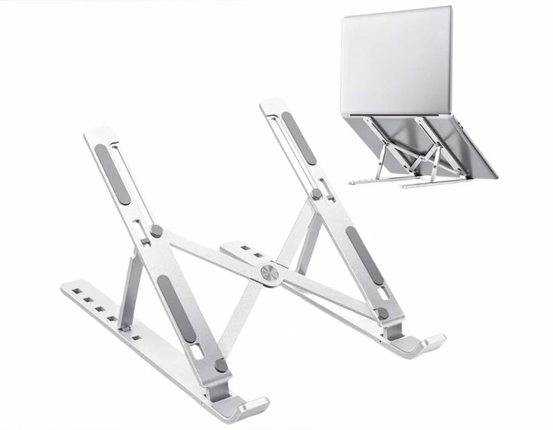 Suporte de Alumínio Ajustável para Notebook e MacBook – Ergonomia e Conforto no Trabalho