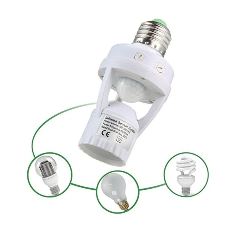 Sensor de Presença com Fotocélula para Lâmpada Soquete E27 – Economia e Praticidade
