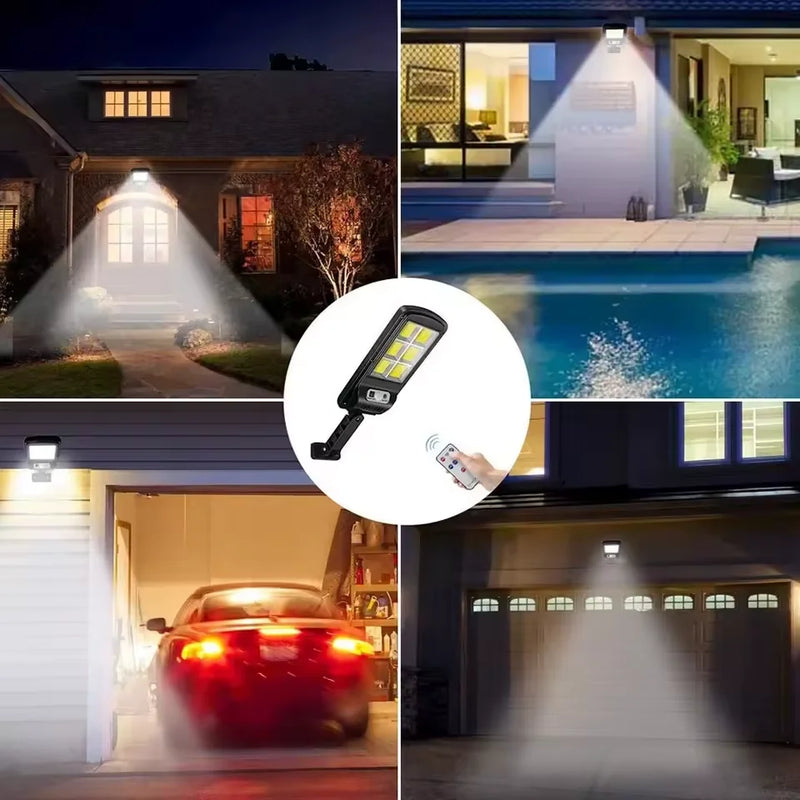 Luminária Solar Mini 60W com Sensor de Movimento e Controle Remoto – Iluminação LED Inteligente para Áreas Externas