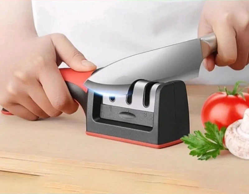 Amolador de Facas Profissional 3 em 1 – Potência, Precisão e Praticidade na Sua Cozinha