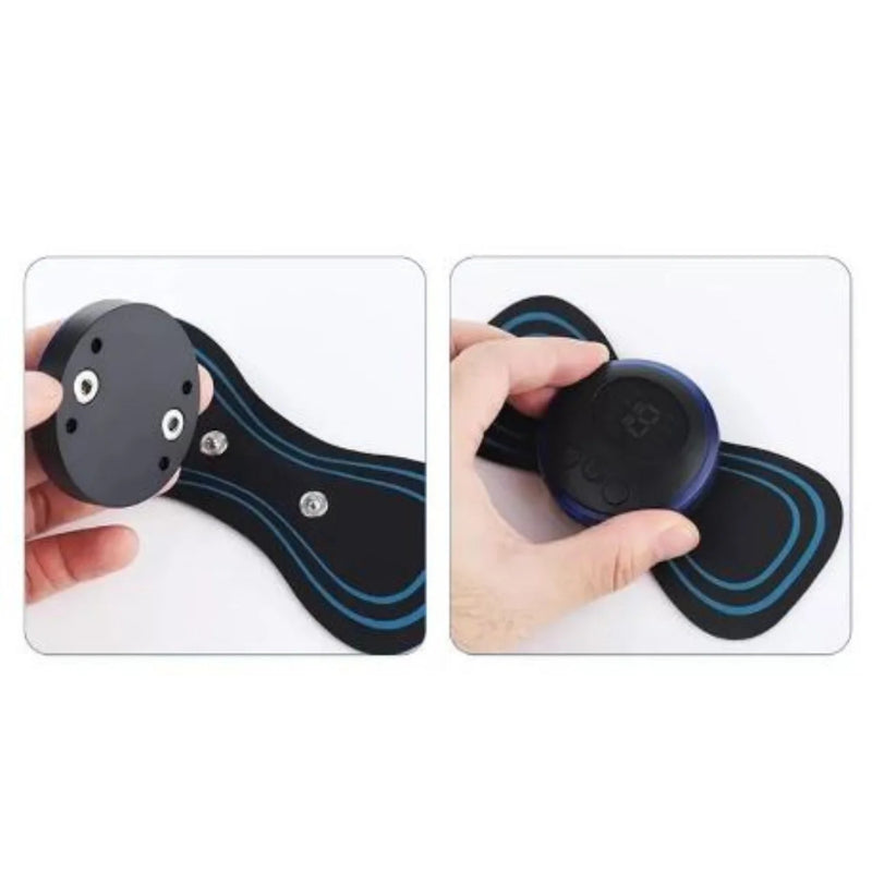 Mini Massageador Elétrico Portátil EMS – Alívio de Dores no Pescoço, Lombar e Corpo Inteiro | 19 Níveis