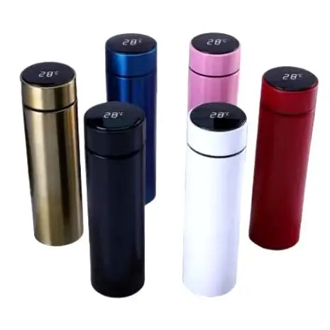 Garrafa Térmica Inox 500ml com Display Digital LED – Sensor de Temperatura Inteligente para Bebidas Quentes ou Geladas