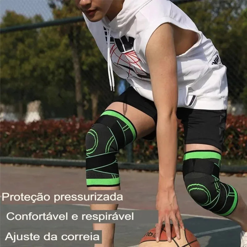 Kit com 2 Joelheiras de Compressão com Alças Ajustáveis – Mais Suporte, Conforto e Performance para Seus Treinos