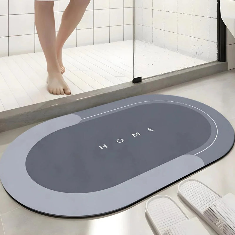 Tapete Oval Absorvente – Um Toque de Conforto e Segurança para o Seu Banheiro